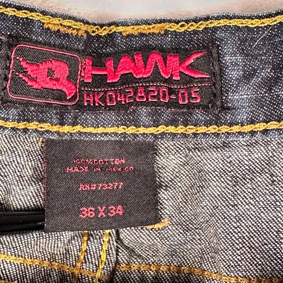 Y2K Hawk Men’s Jeans 36x34 Classic Straight Fit Blue VTG Denim Workcore - Picture 4 of 9